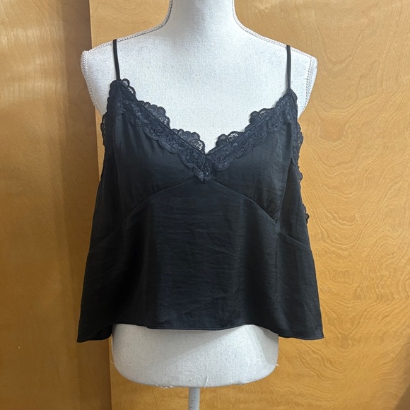 Abound Black Lace Cropped Top Size 2X - Picture 1 of 9